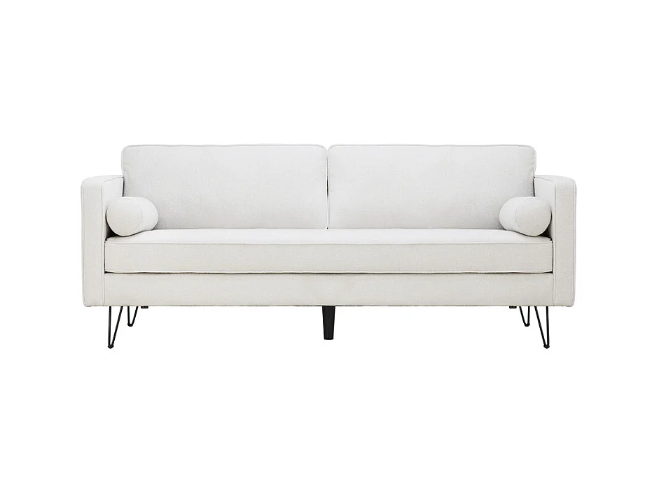 3-Sitzer-Sofa mit Metallfüßen, weiß CLOUD