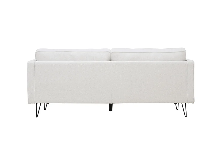 3-Sitzer-Sofa mit Metallfüßen, weiß CLOUD