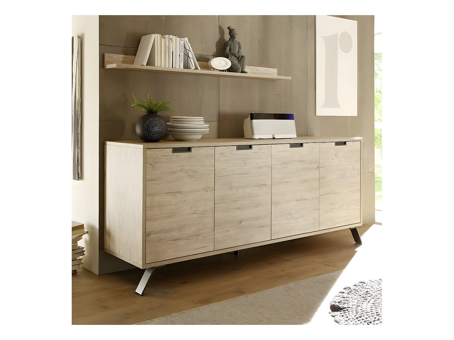 Wandplank licht hout L157 cm - Palma