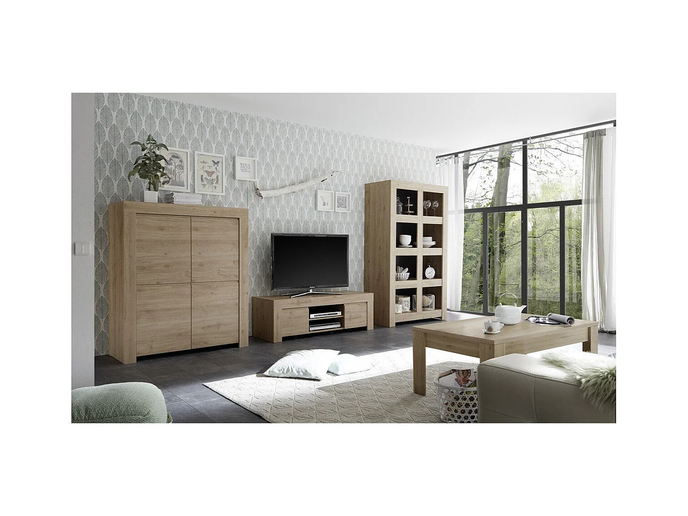 Table basse décor bois L122 cm - Firenze