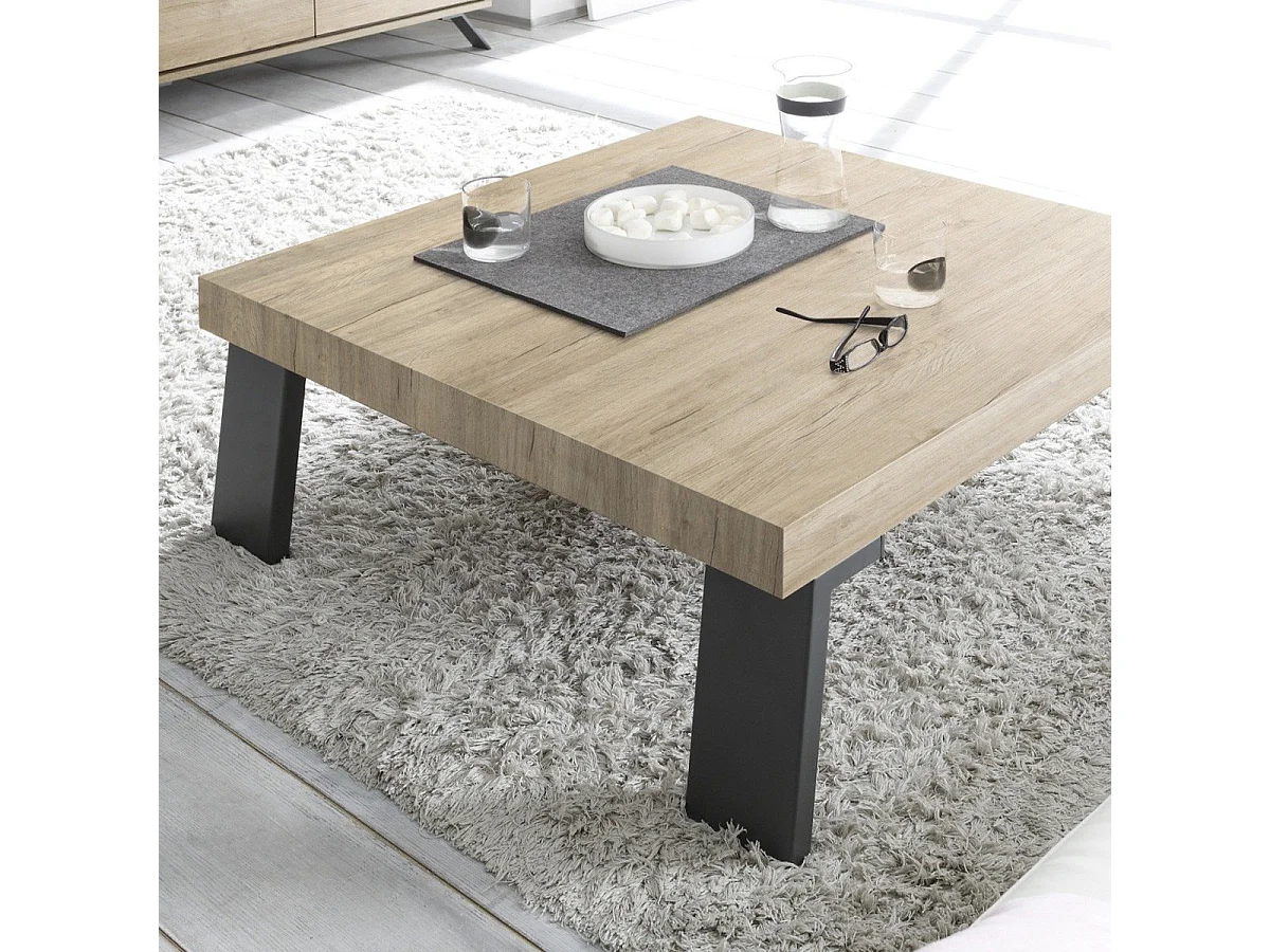 Mesa de centro con patas de metal Palma - H40 cm