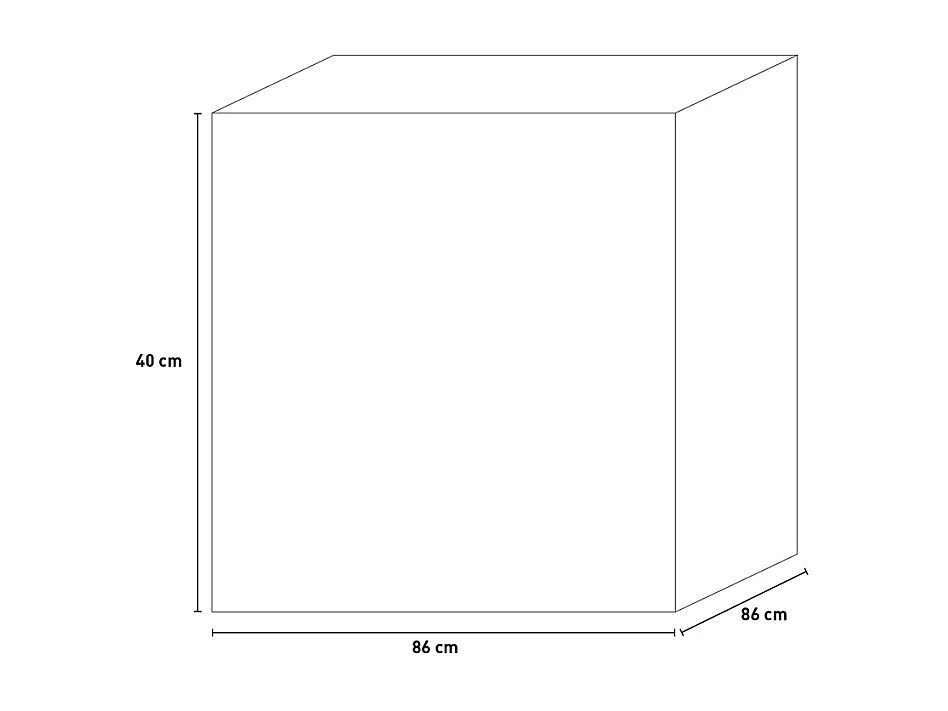Mesa de centro con patas de metal Palma - H40 cm