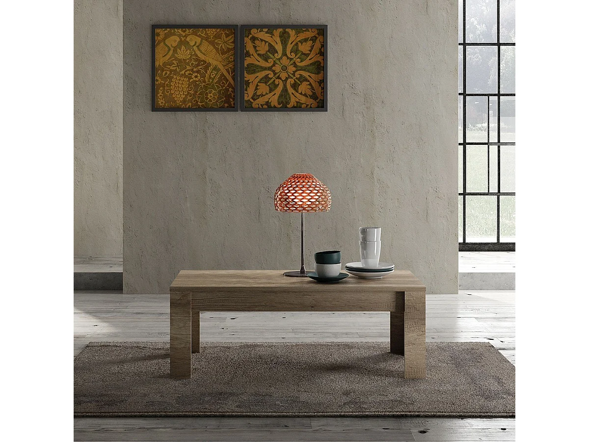 Table basse décor bois L122 cm - Land