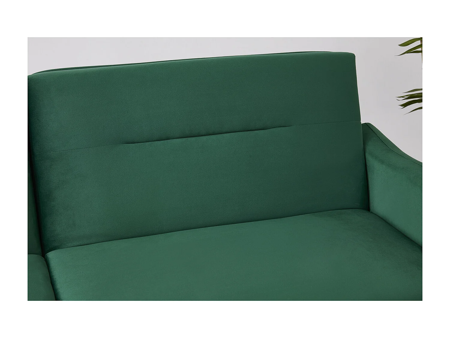 Canapé design convertible 3 places en velours vert BETTY