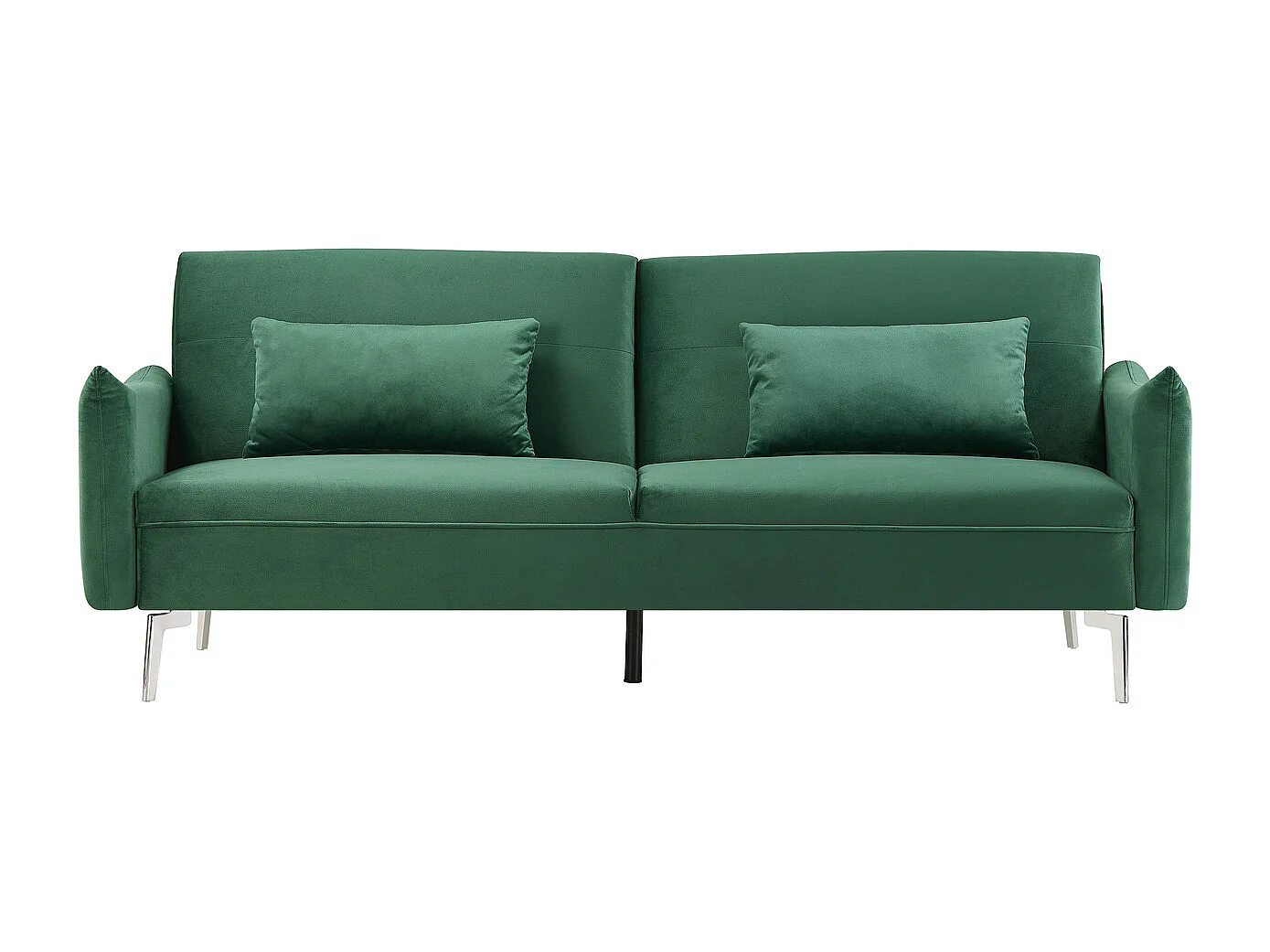 Canapé design convertible 3 places en velours vert BETTY