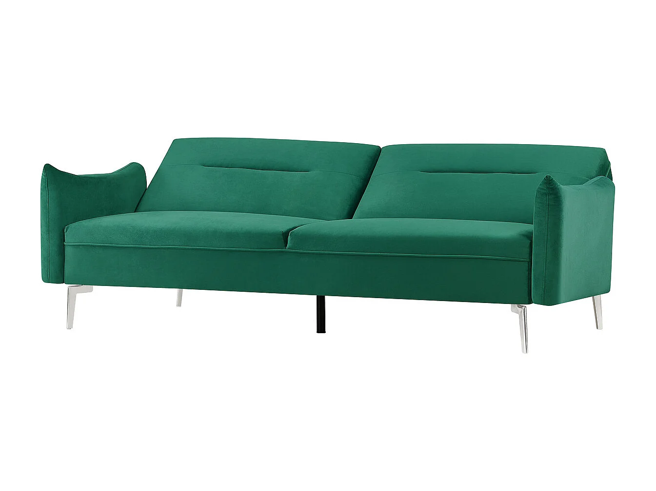 Canapé design convertible 3 places en velours vert BETTY