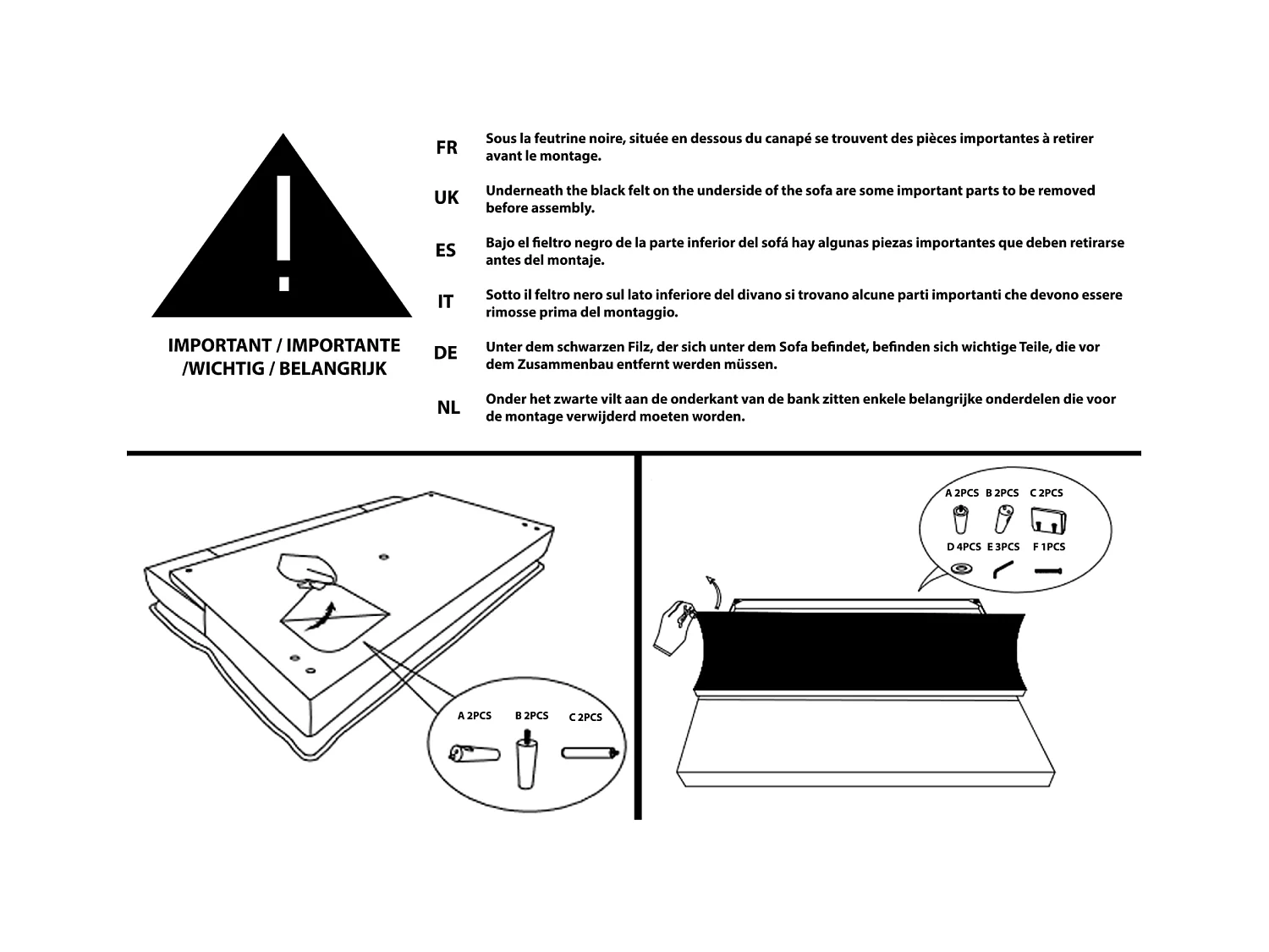 Scandinavische omvormbare 3-zitsbank grijs MALMO - Scandinavische Stijl, Houten Poten, Omvormbaar tot Bed