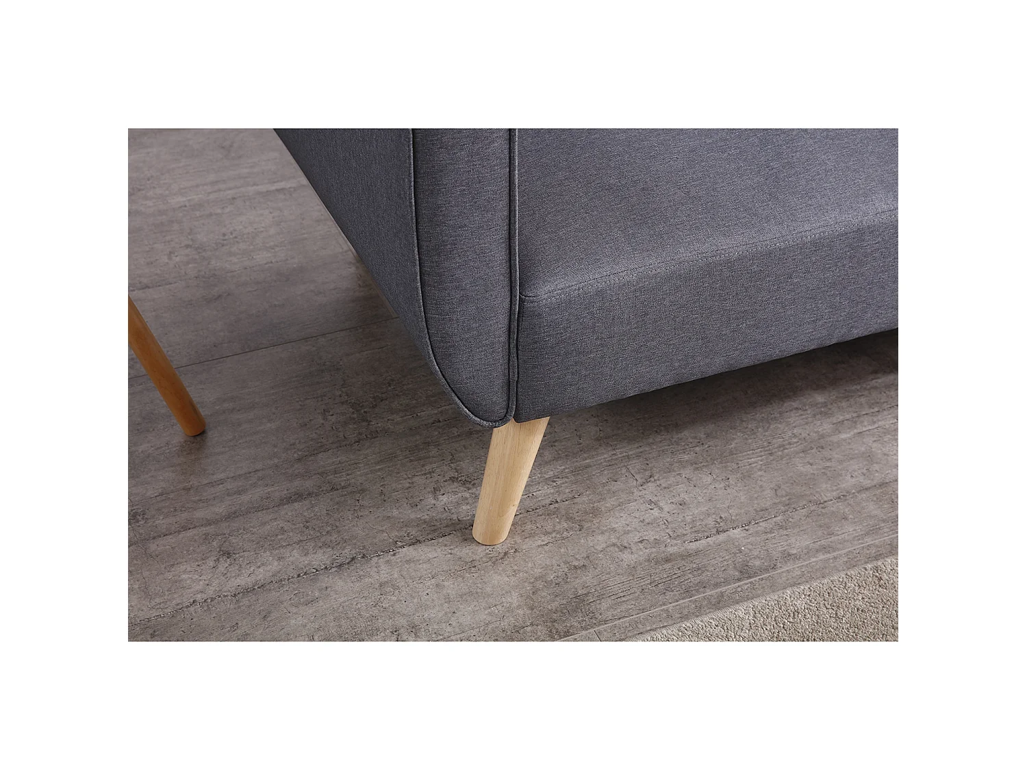 Canapé scandinave convertible 3 places gris MALMO
