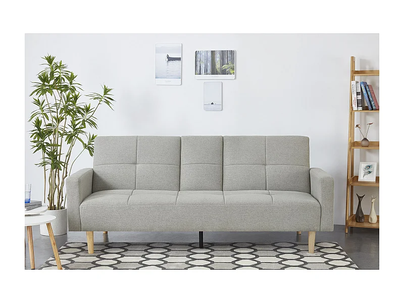 Slaapbank 3-zits Grijs OSLO - Comfortabel, Praktisch en Trendy