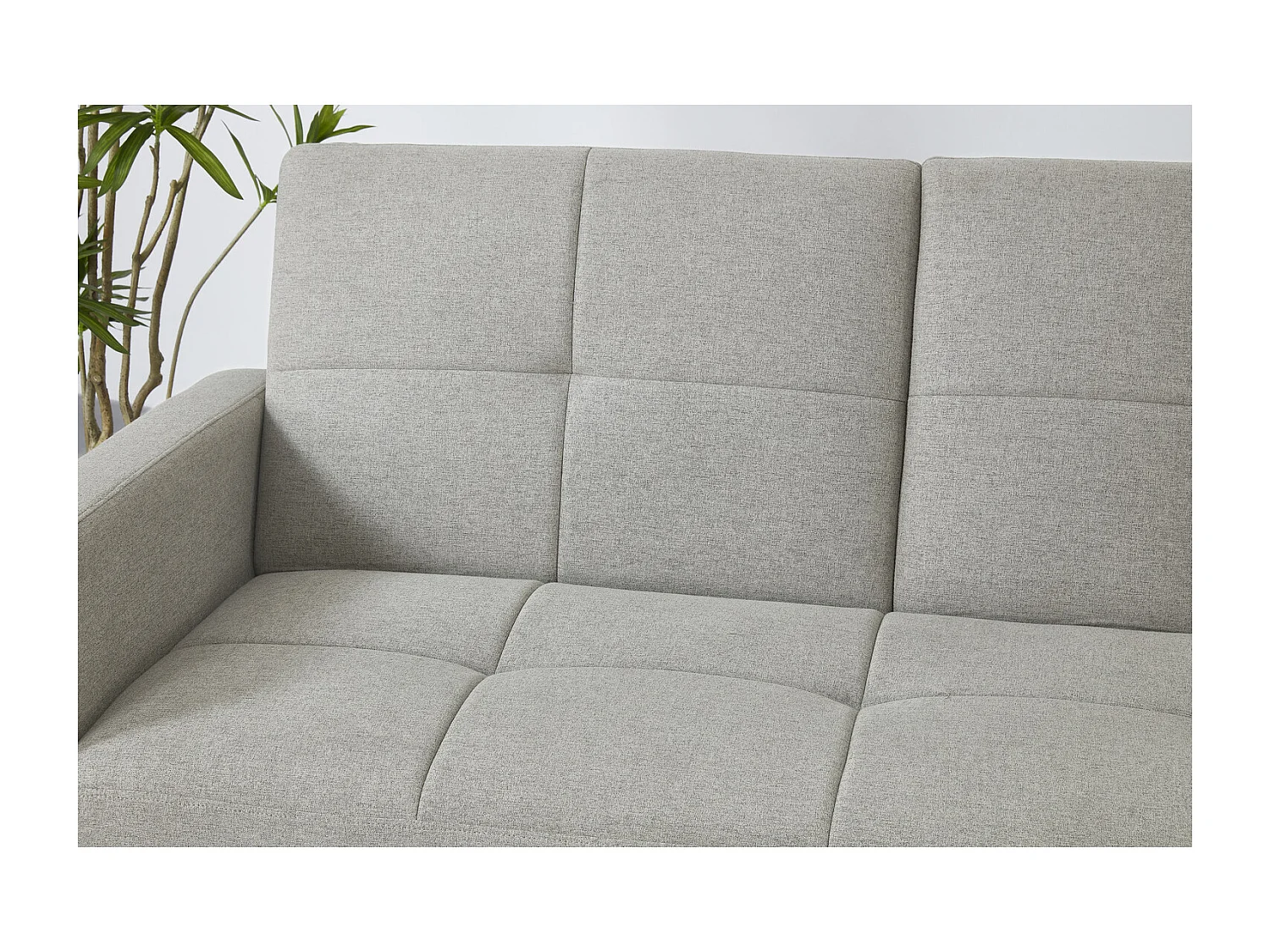 Canapé convertible 3 places en tissu gris OSLO