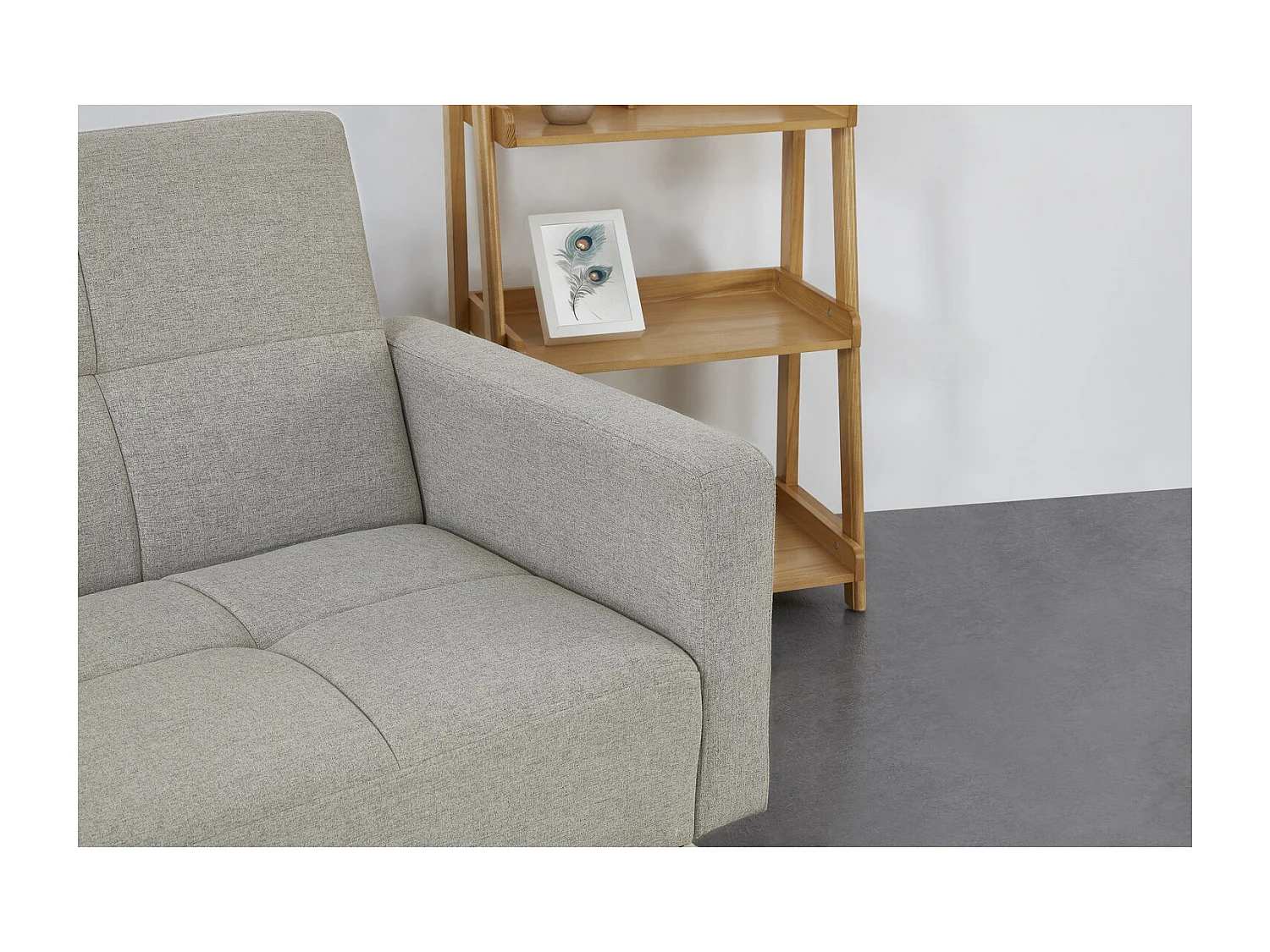 Canapé convertible 3 places en tissu gris OSLO