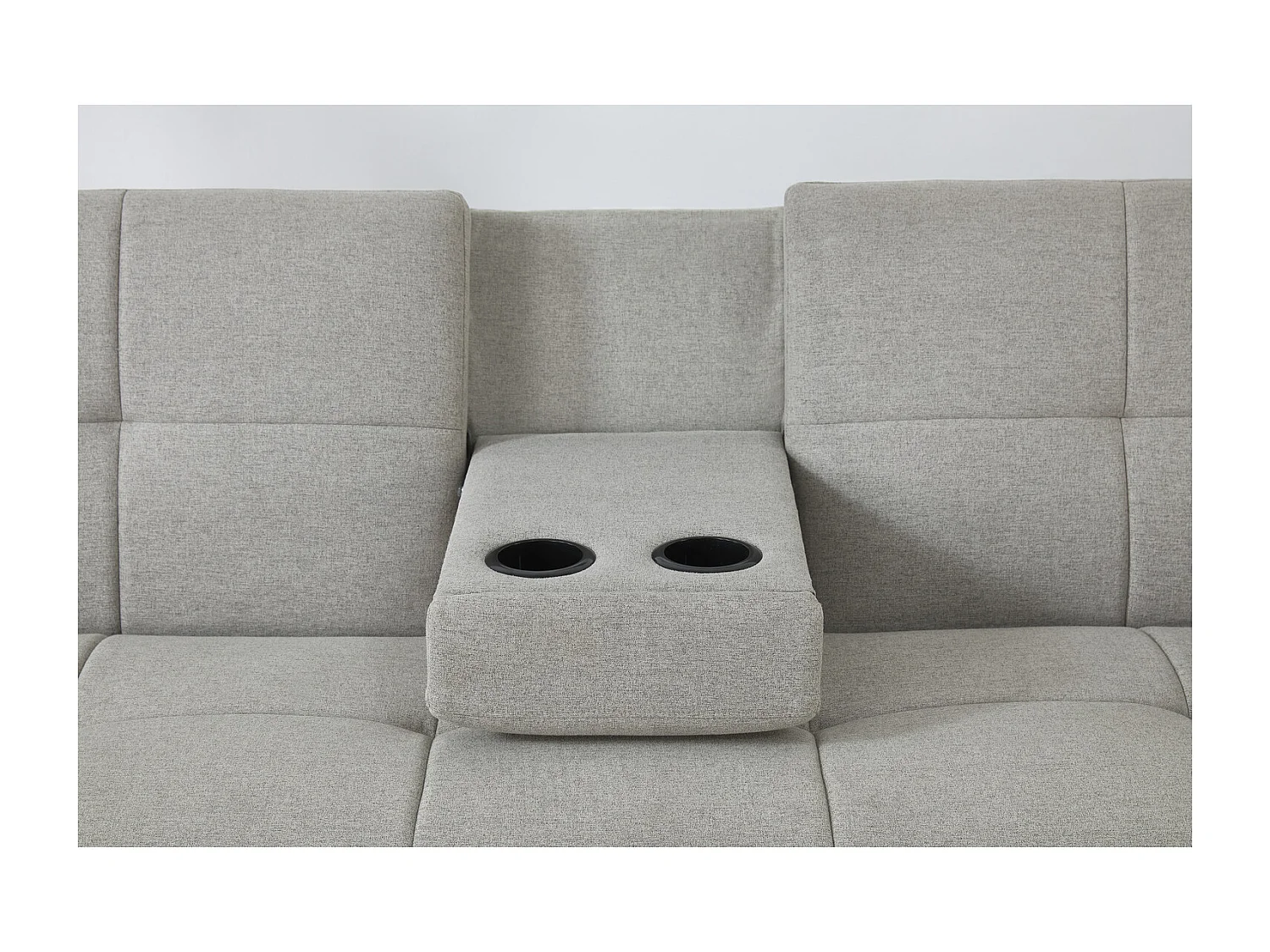 Canapé convertible 3 places en tissu gris OSLO