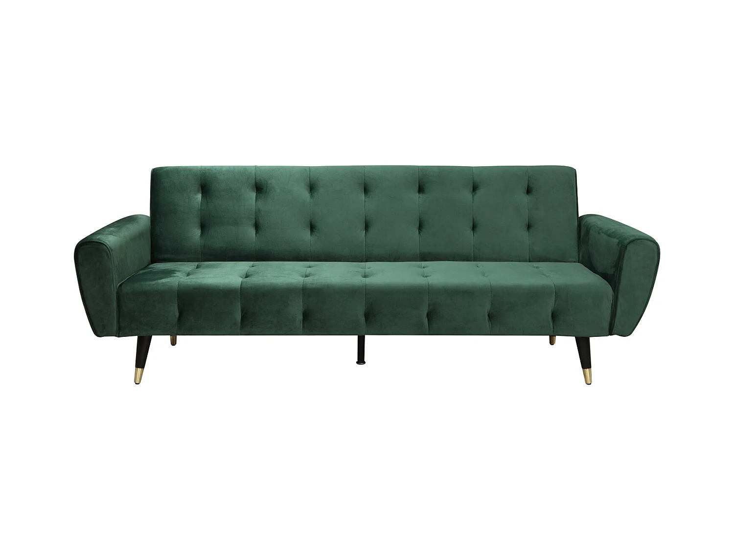 Canapé 3 places velours vert ONTARIO