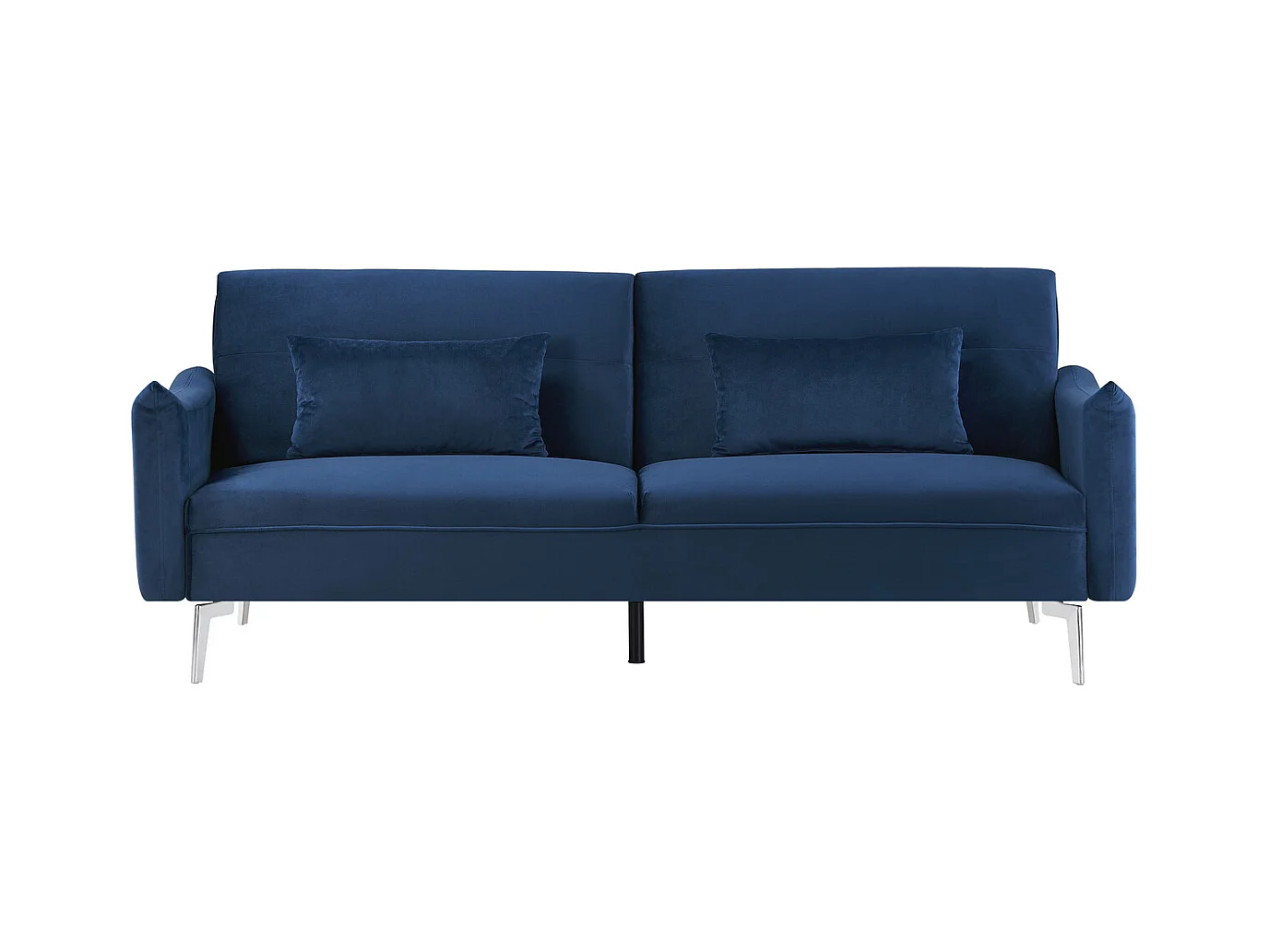 Canapé design convertible 3 places en velours bleu BETTY