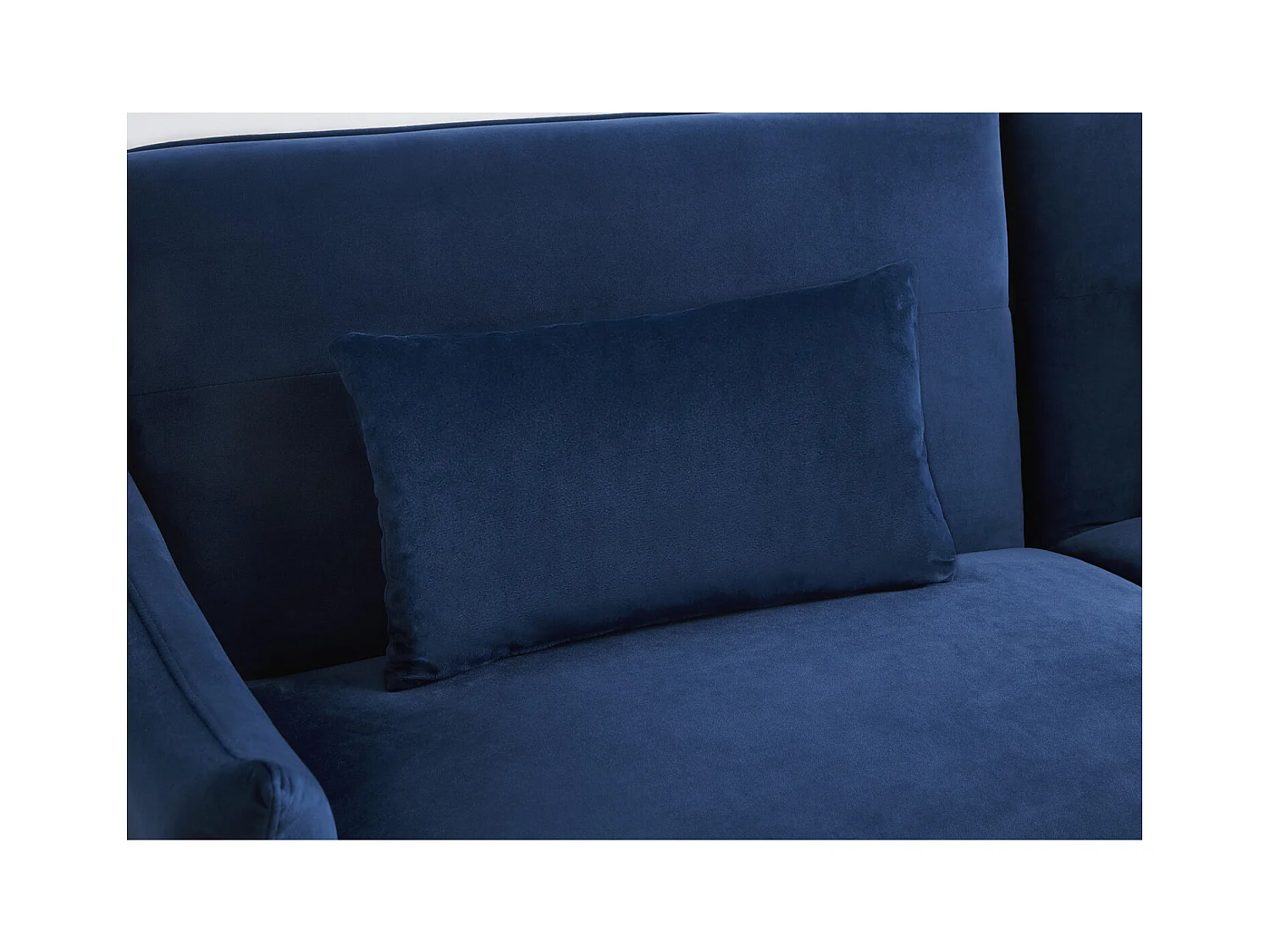 Canapé design convertible 3 places en velours bleu BETTY