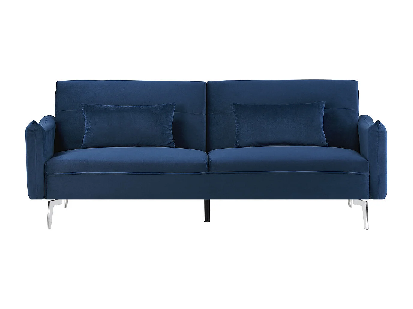 Sofá convertible 3 plazas de terciopelo azul BETTY