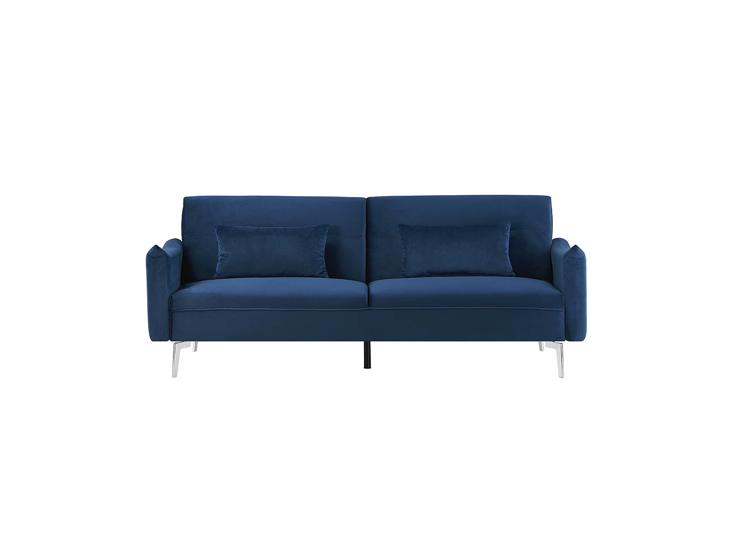 Sofá convertible 3 plazas de terciopelo azul BETTY