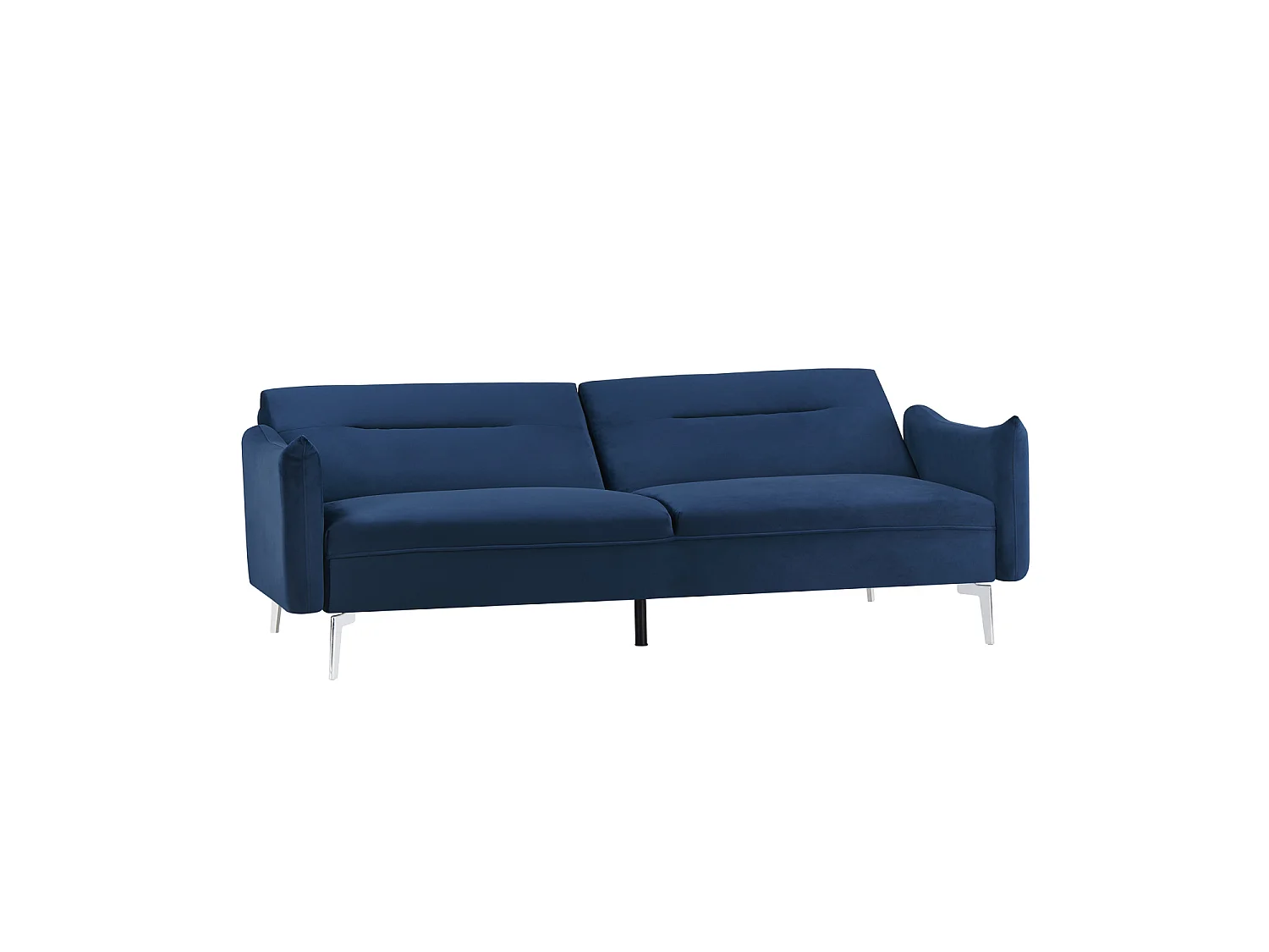 Sofá convertible 3 plazas de terciopelo azul BETTY