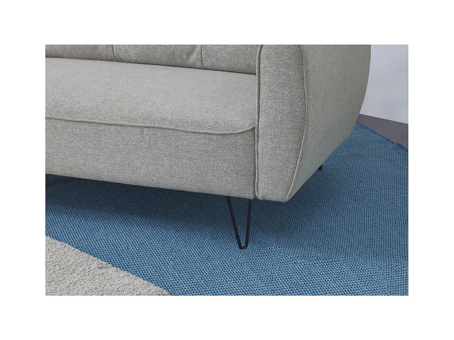 3-Sitzer-Sofa, umwandelbar, mit Stoffbezug, hellgrau SOHO