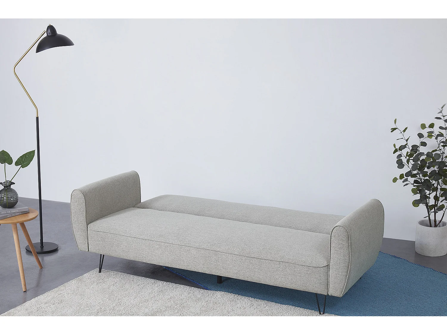 3-Sitzer-Sofa, umwandelbar, mit Stoffbezug, hellgrau SOHO