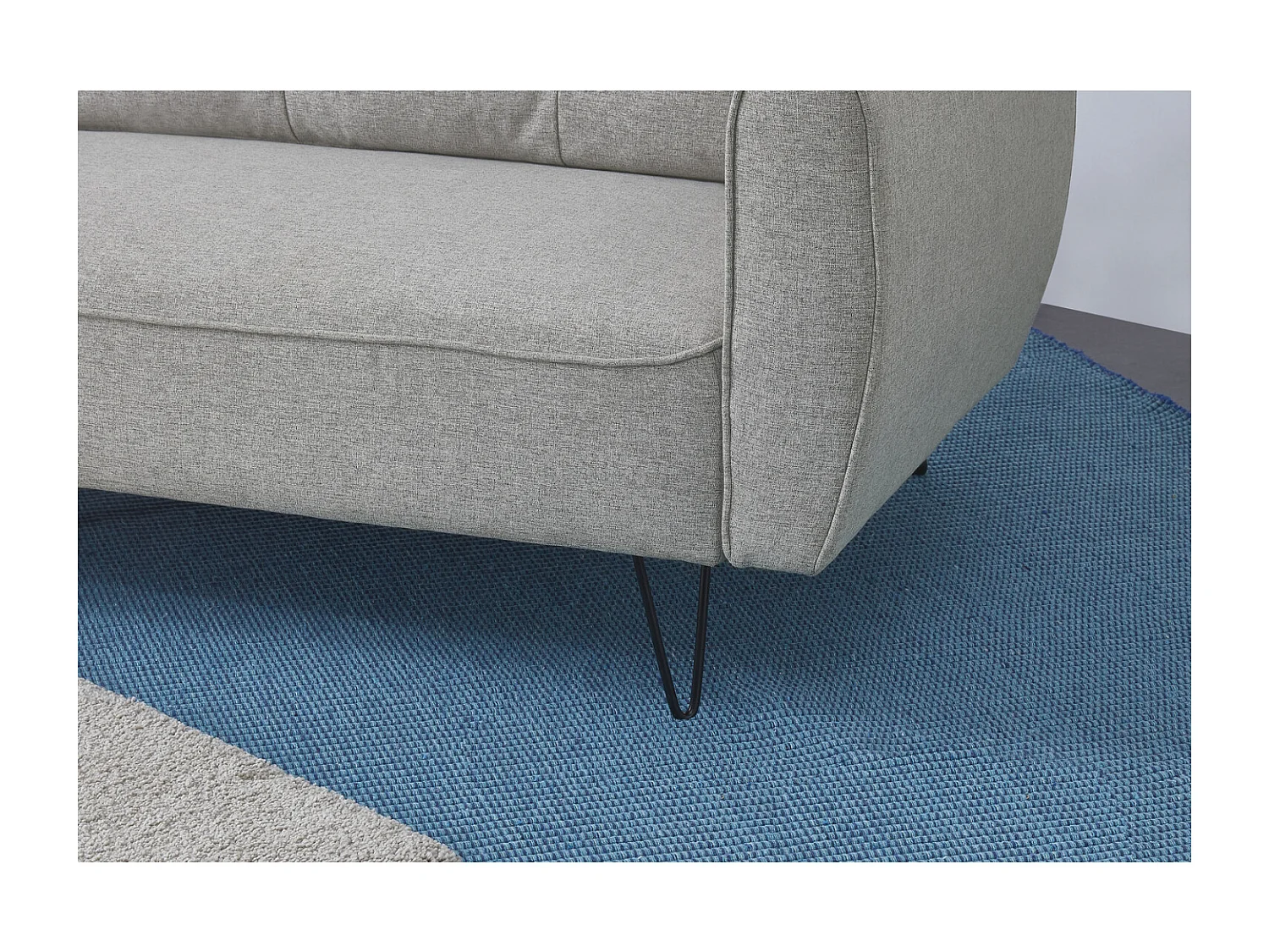 3-Sitzer-Sofa, umwandelbar, mit Stoffbezug, hellgrau SOHO