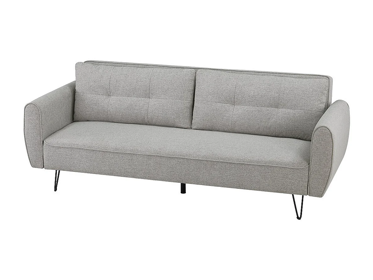 3-Sitzer-Sofa, umwandelbar, mit Stoffbezug, hellgrau SOHO