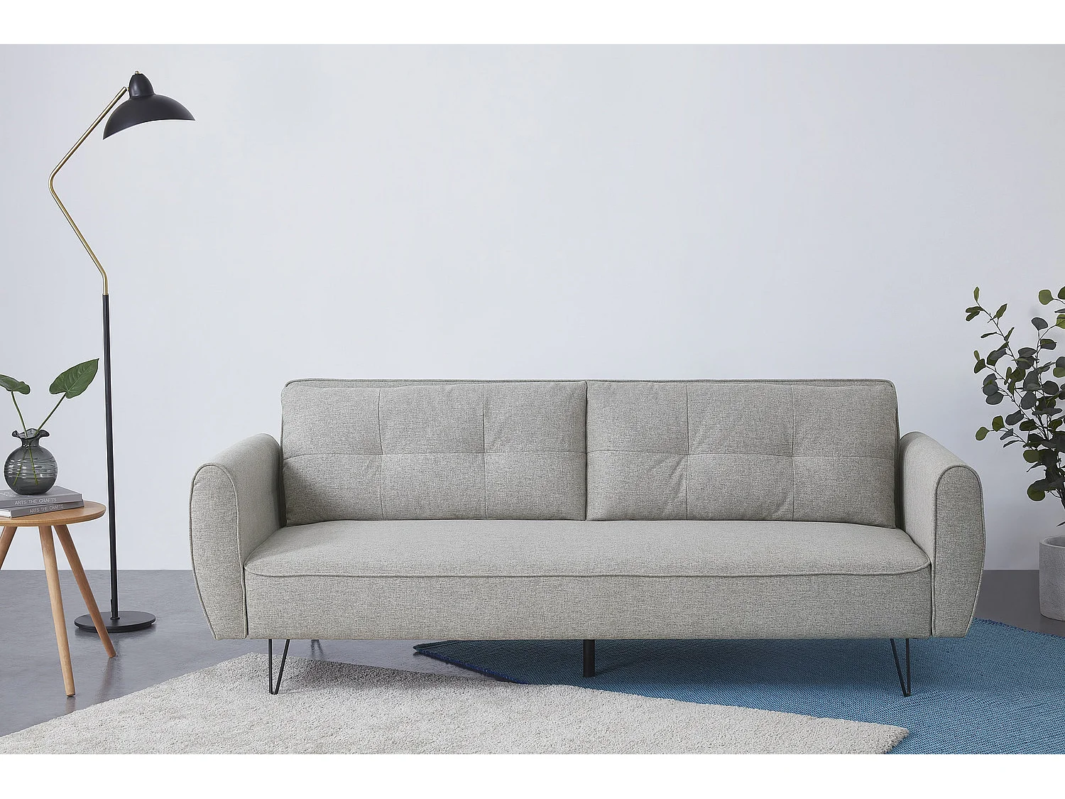 Slaapbank voor 3 Personen van Lichtgrijze Stof SOHO Modern en Elegant