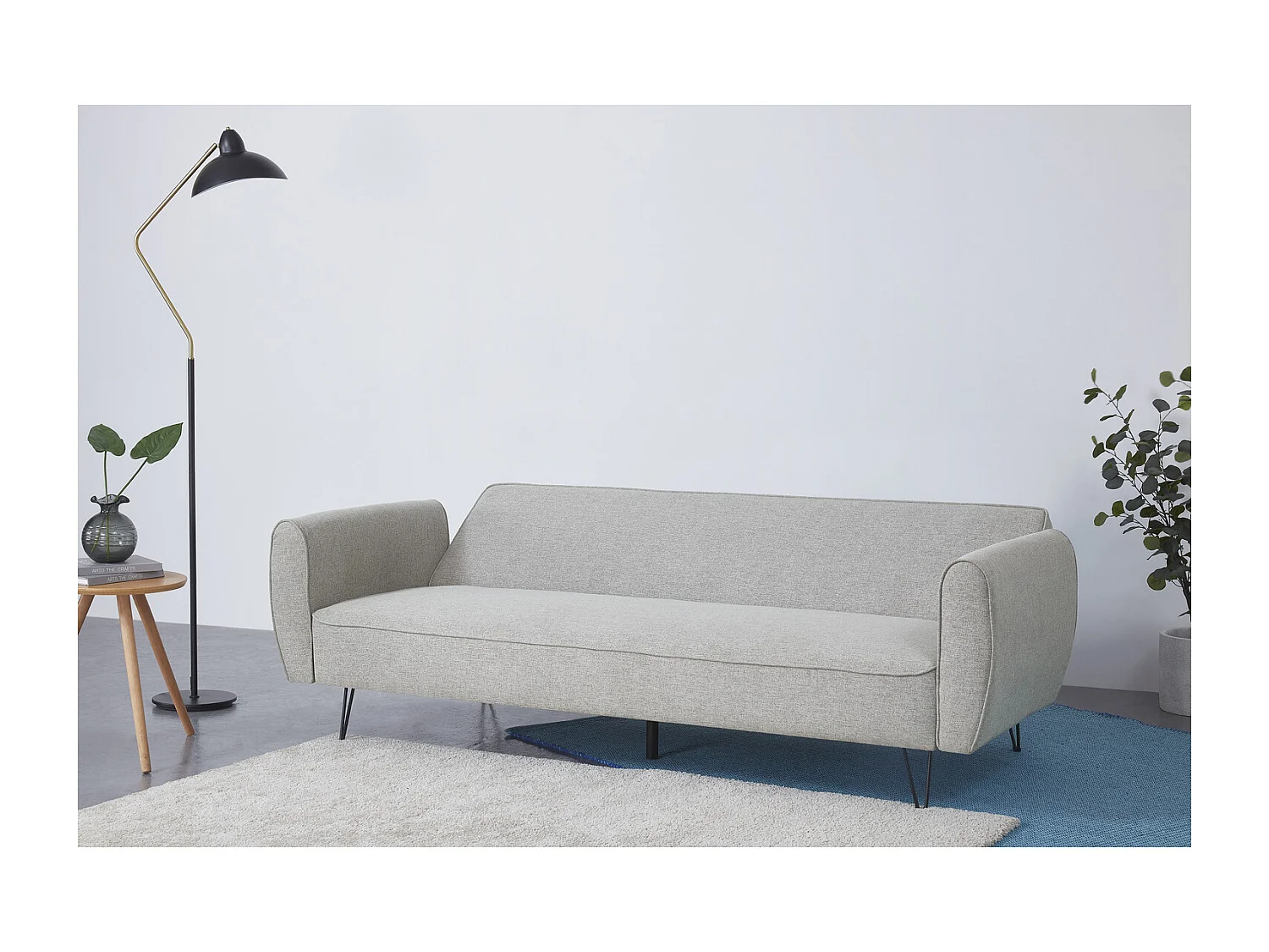 Slaapbank voor 3 Personen van Lichtgrijze Stof SOHO Modern en Elegant