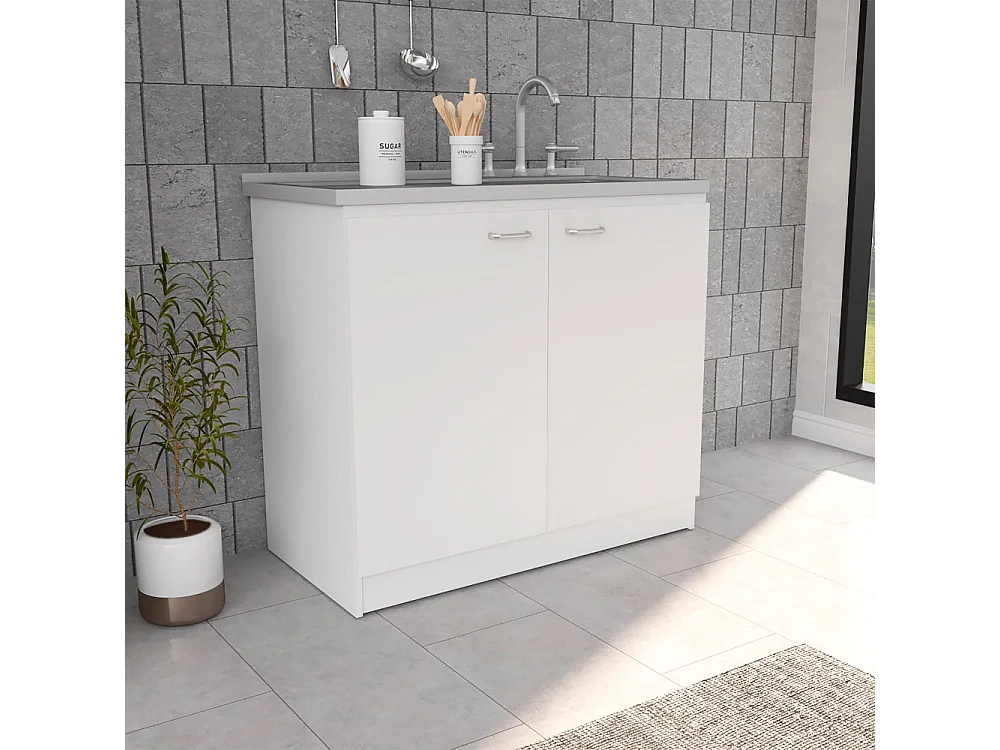 Mueble bajo de Cocina con Fregadero Lucca 100 cm AN X 50 cm P X 90 cm A