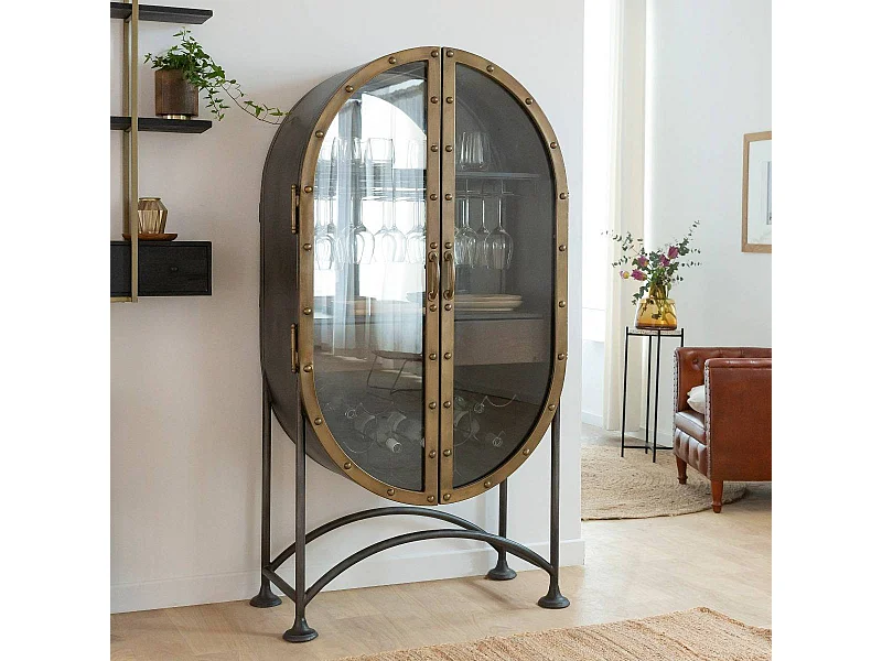 Aparador mueble bar en metal Janelle