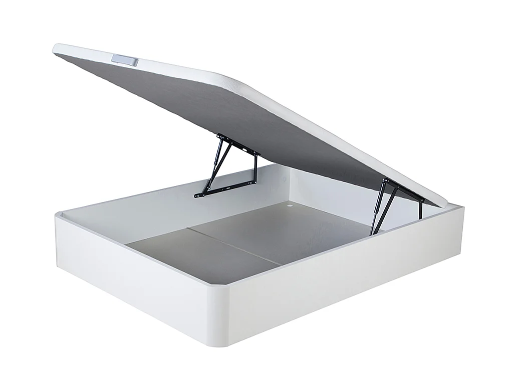 Ensemble 160 x 200 cm sommier coffre blanc + matelas ressorts ensachés ép.22cm - PRESTIGE de YSMÉE