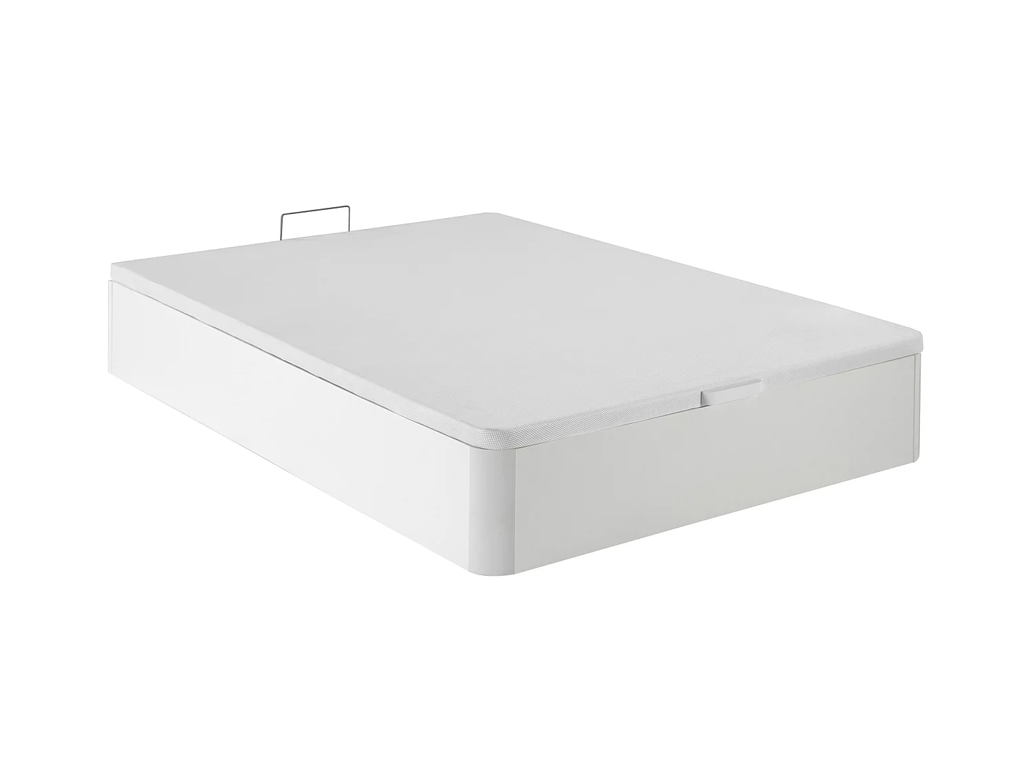 Sett 160 x 200 cm sengeramme med oppbevaring hvit + skummadress med minneskum og pustende 3D-stoff tykkelse 18 cm - HEAVEN fra YSMÉE