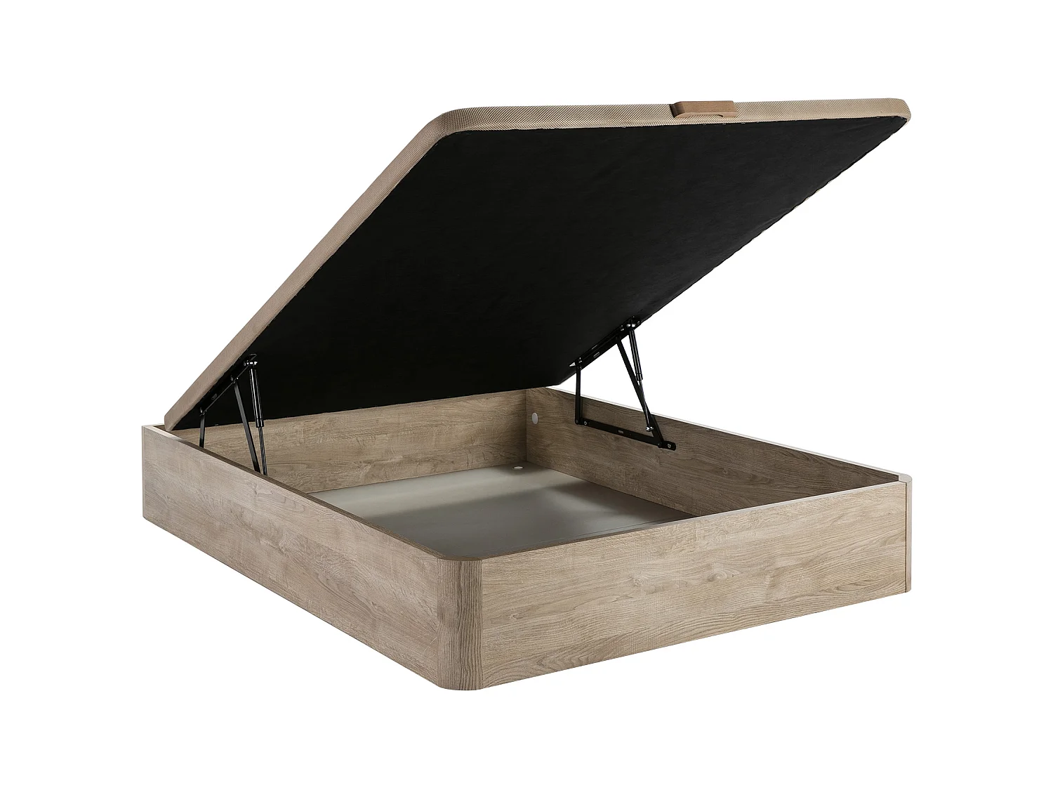 Cama 160 x 200 cm - canapé abatible natural claro + colchón de espuma HD - HEAVEN de YSMÉE