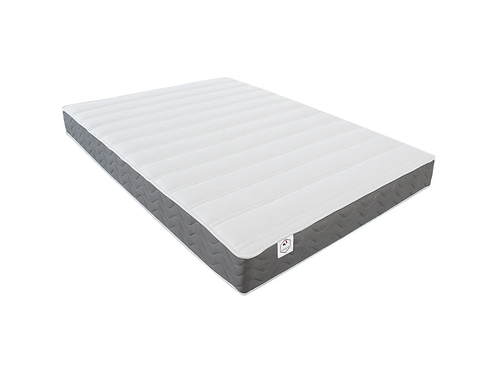 Bedset 160 x 200 cm - Bedbodem met lichte houtkleur en opbergruimte + matras van schuim met hoge dichtheid - HEAVEN van YSMÉE