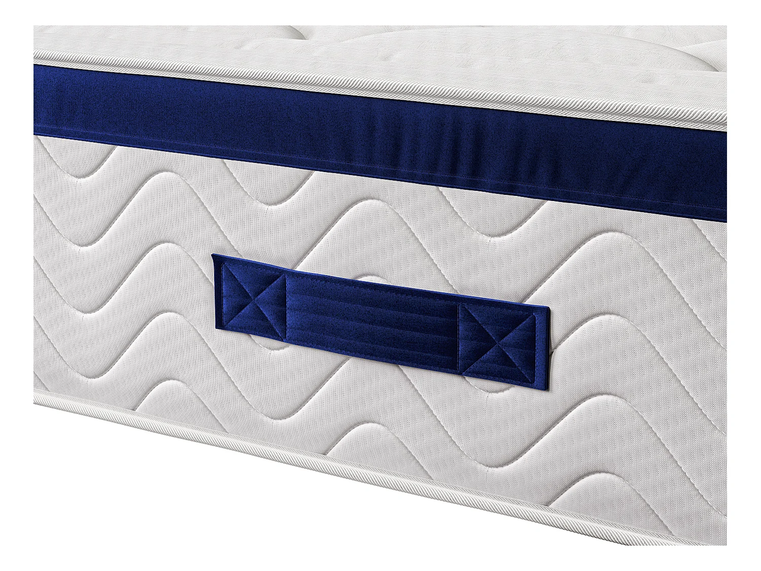 Bedset 140 x 190 cm - Bedbodem met lichte houtkleur en opbergruimte + hybride matras met pocketveren - MARQUIS van PALACIO
