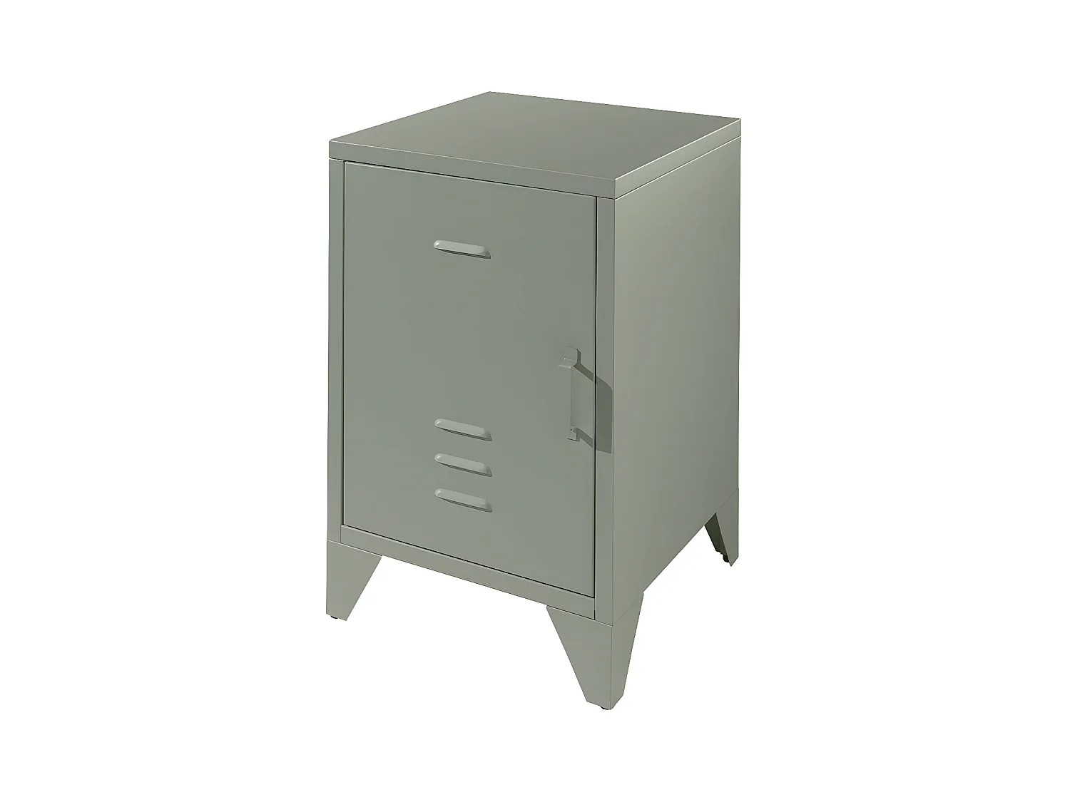 CHICAGO - Chevet 1 Porte Style Casier Industriel Métal Vert