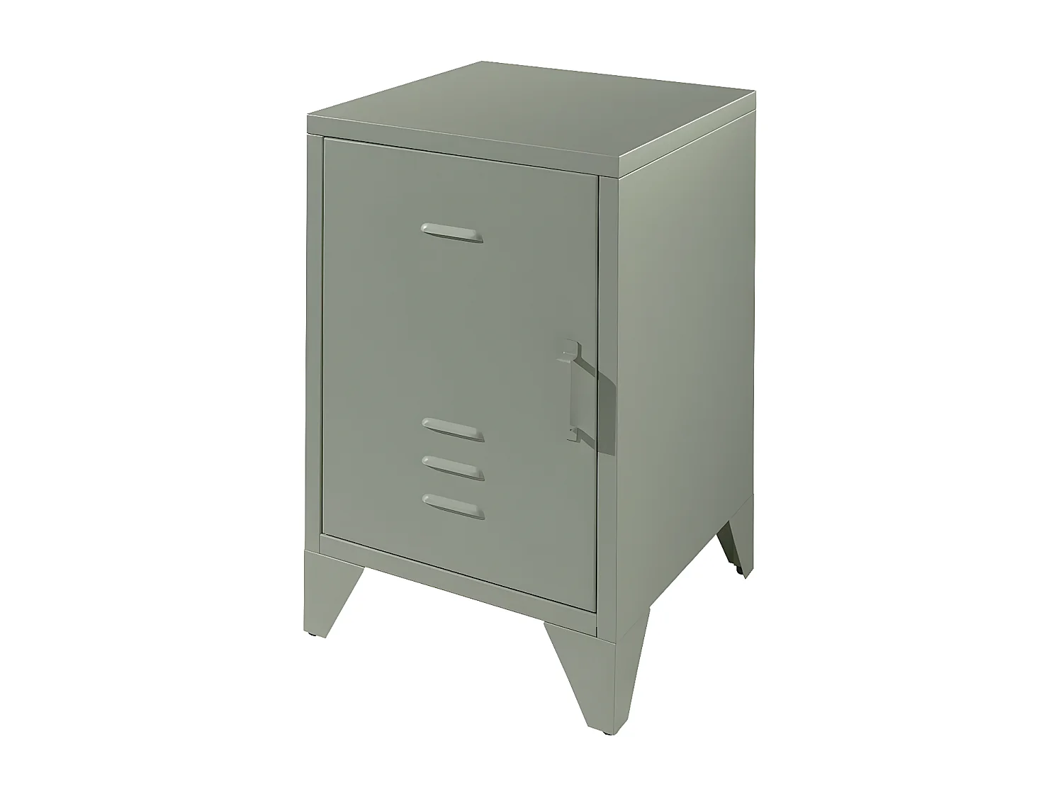 CHICAGO - Chevet 1 Porte Style Casier Industriel Métal Vert