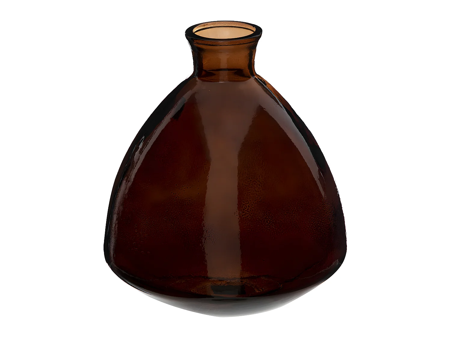 Vase en Verre recyclé Brun D 16 x H 19 cm