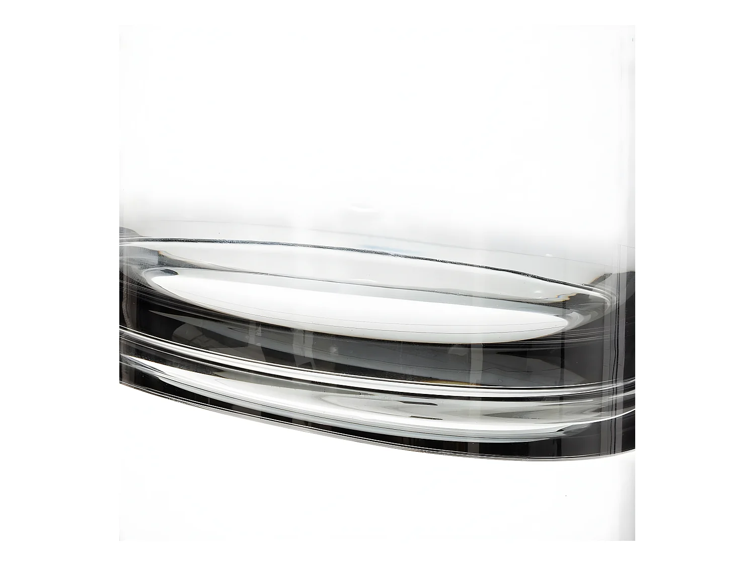 Vase Bouteille en Verre gris H 30 cm