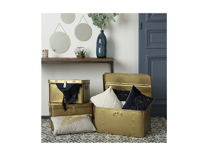 Vase bouteille en Verre recyclé Bleu orage H 73 cm