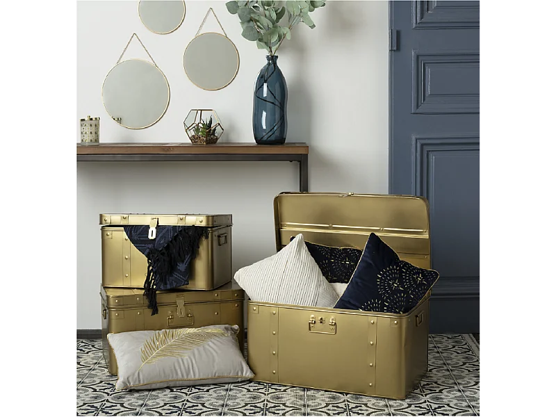 Vase bouteille en Verre recyclé Bleu orage H 73 cm