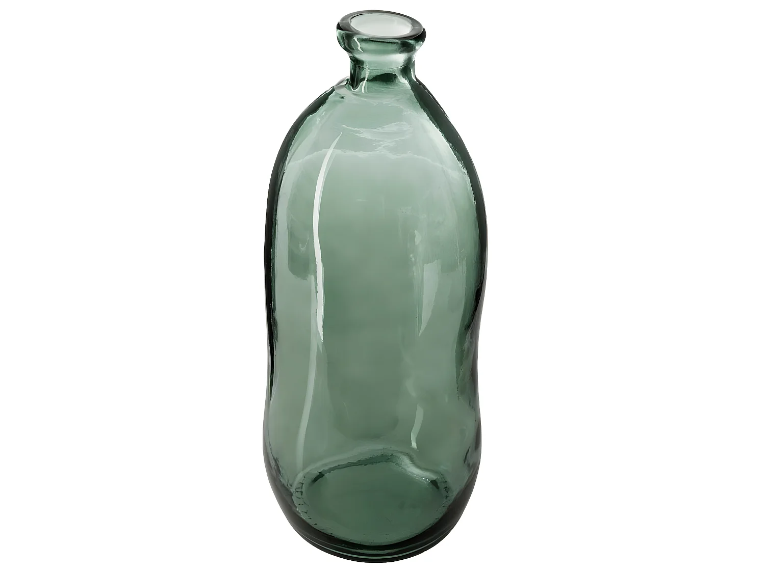 Vase bouteille en Verre  recyclé Vert kaki H 73 cm