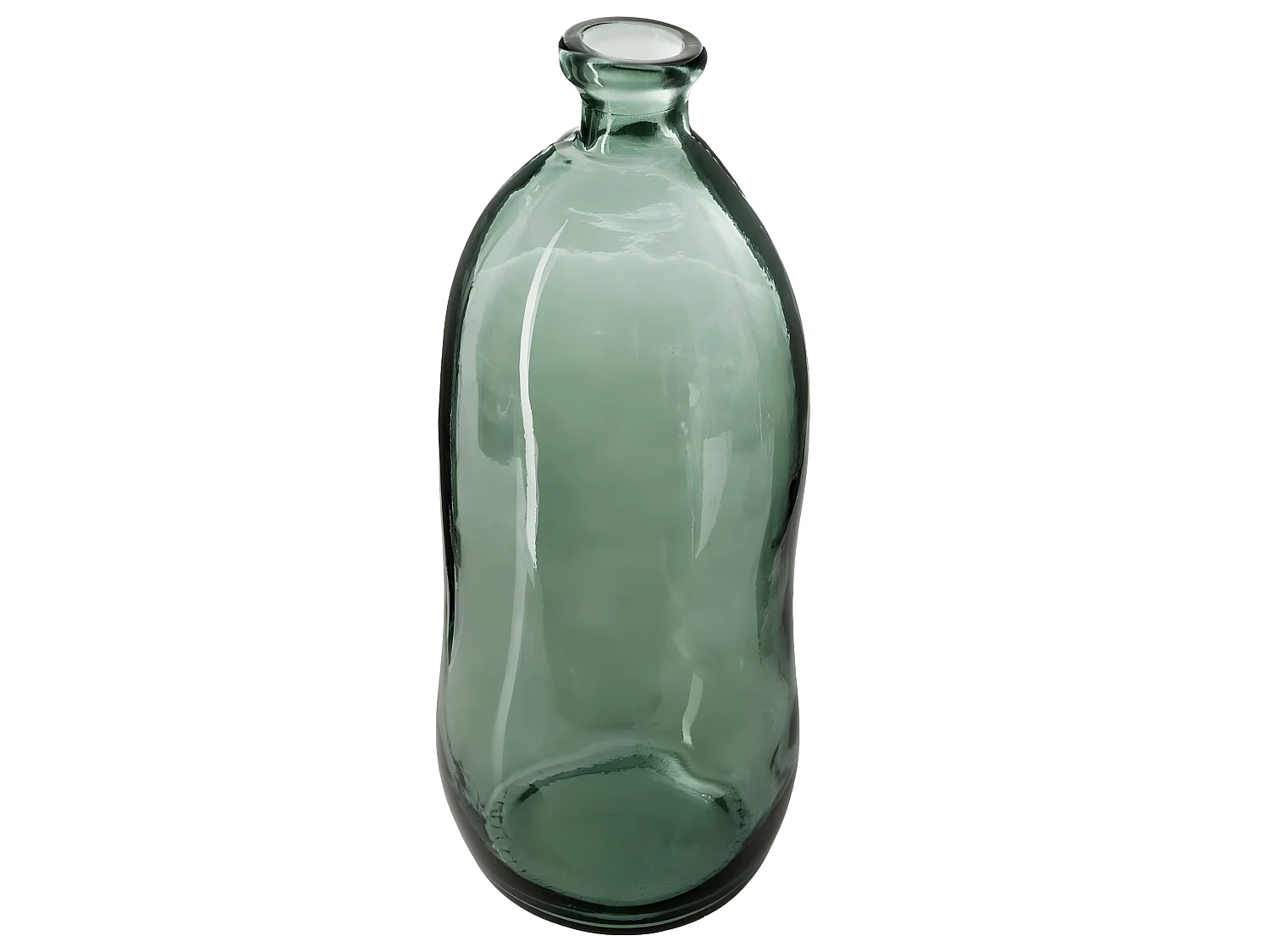 Vase bouteille en Verre  recyclé Vert kaki H 73 cm