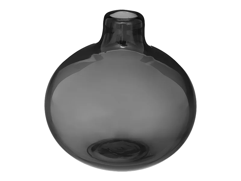 Vase Soliflore en Verre Gris D 12 cm