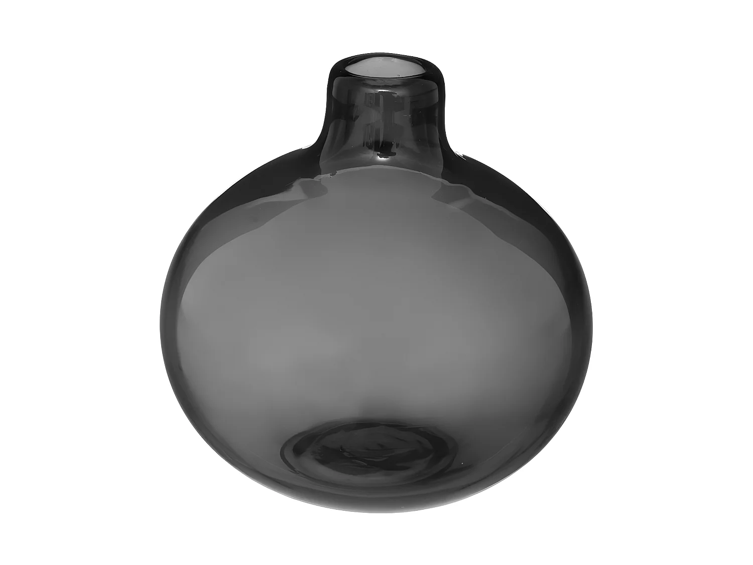 Vase Soliflore en Verre Gris D 12 cm