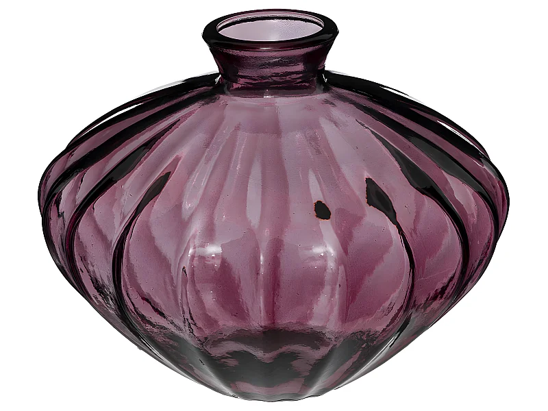 Vase en Verre recyclé Rose D 19 x H 14 cm