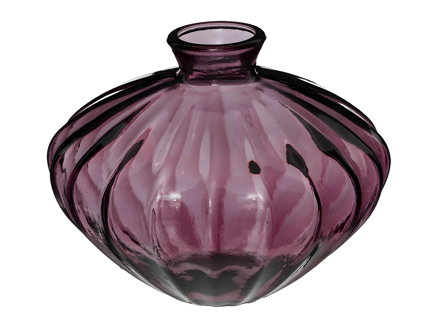 Vase en Verre recyclé Rose D 19 x H 14 cm