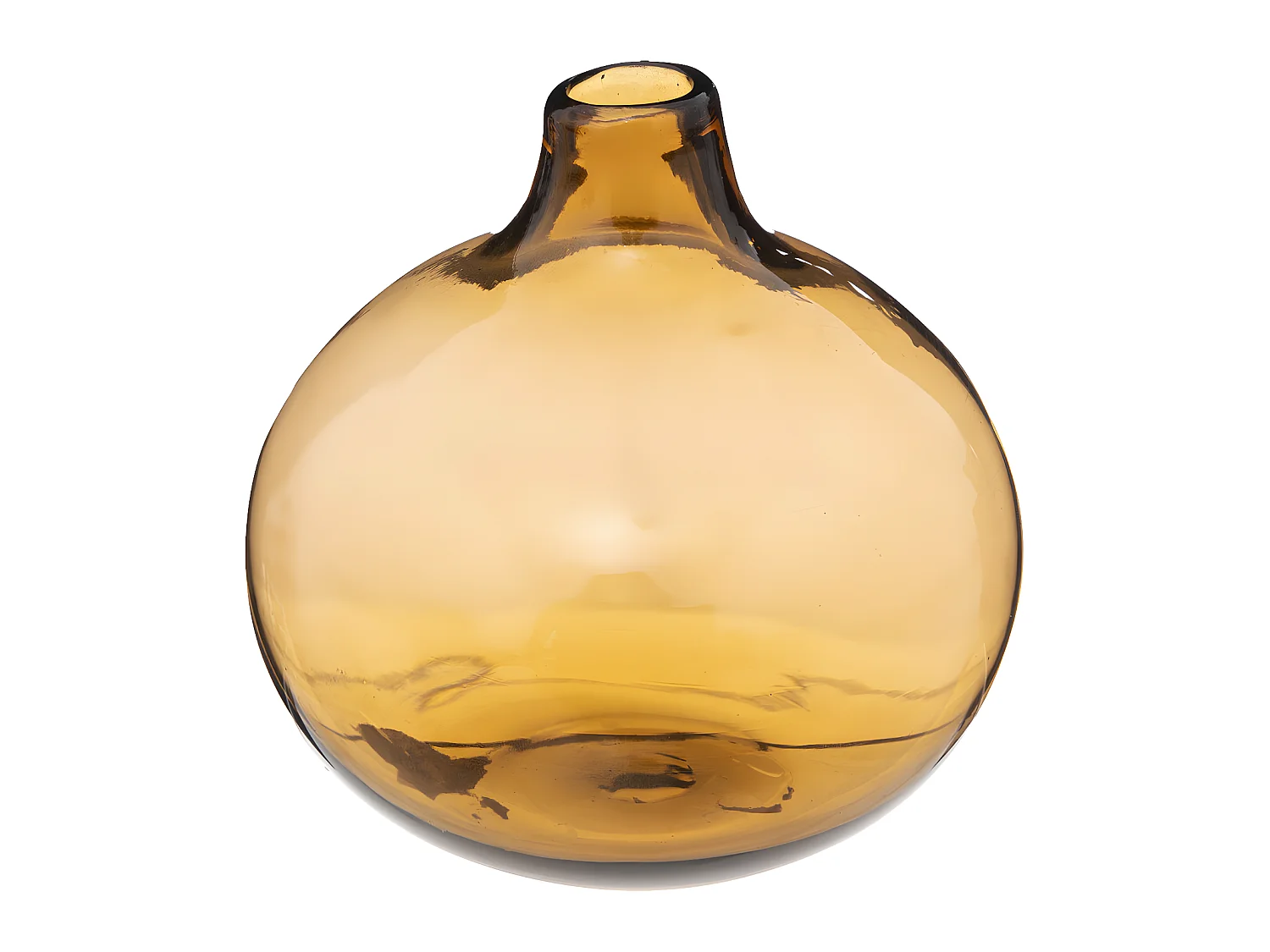 Vase Soliflore en Verre Ambre D 12 cm