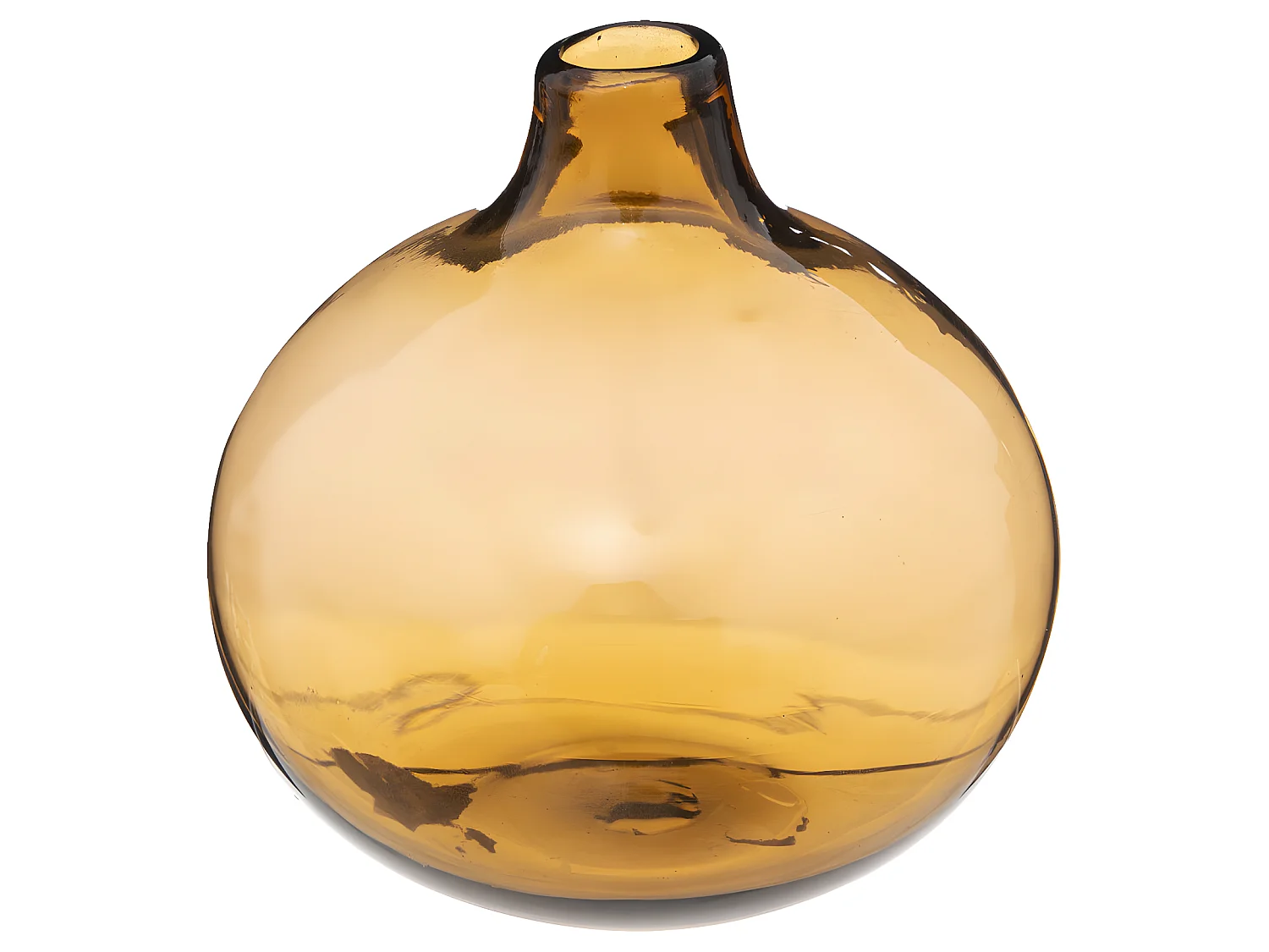 Vase Soliflore en Verre Ambre D 12 cm