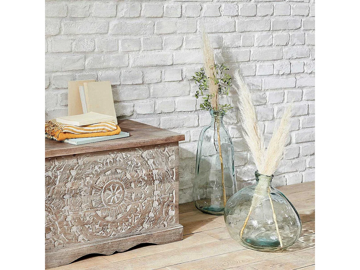 Vase bouteille en Verre recyclé H 73 cm